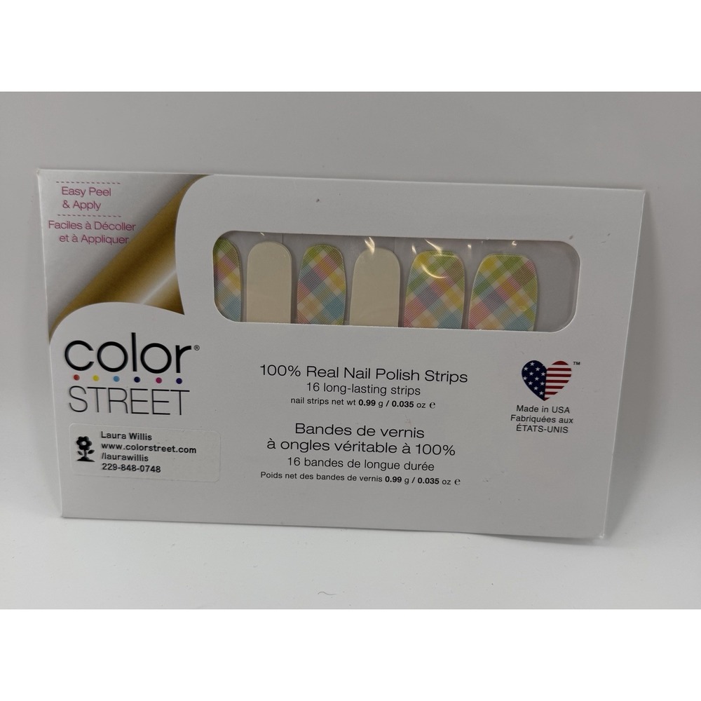 Color Street Spring Picnic Real Nail Polish Mani Strips Retired New